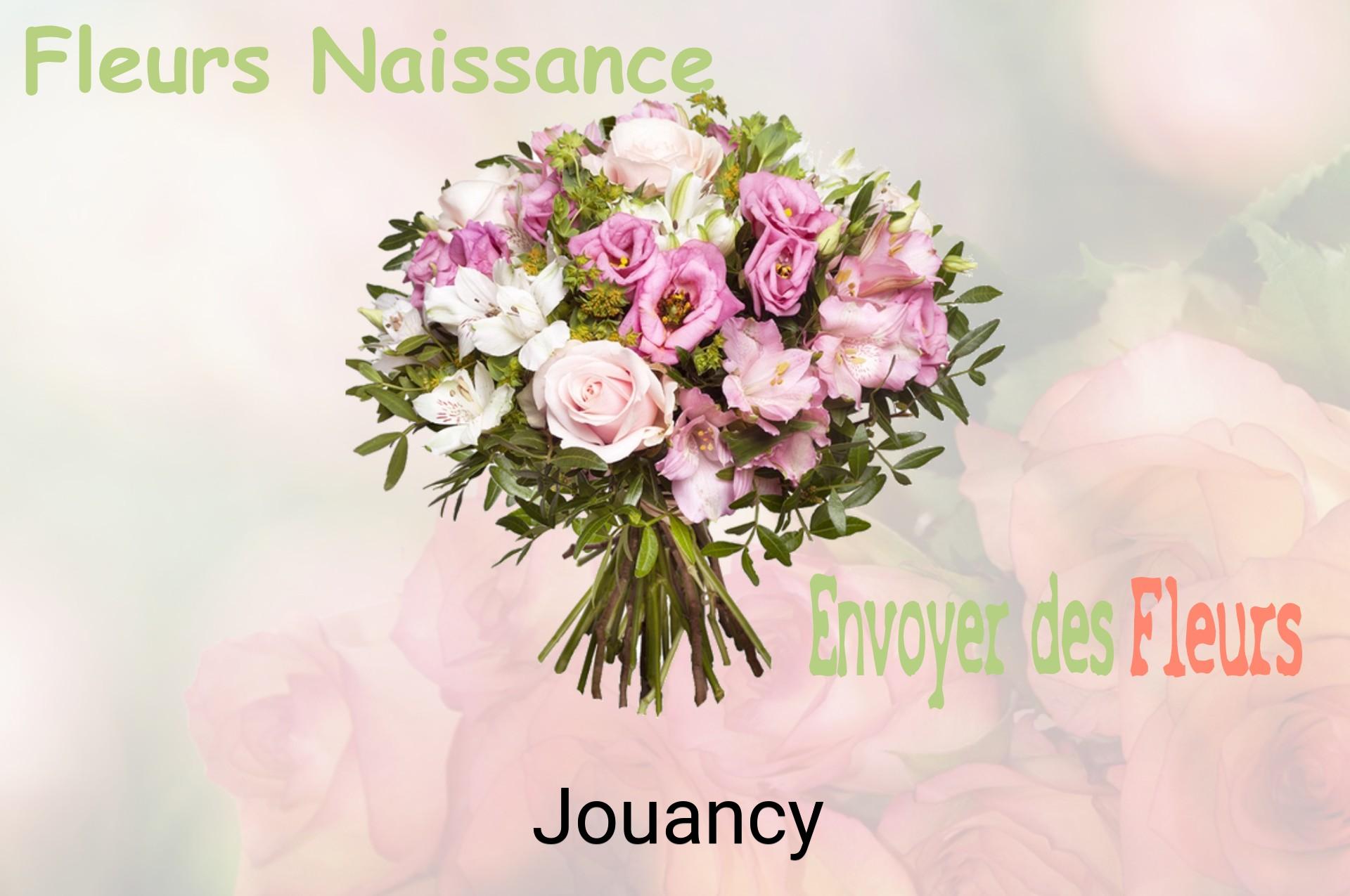 Bouquet de fleurs de naissance livré à Jouancy
